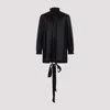 Balenciaga Silk Blouse With Decorative Tie At Neckline In Black