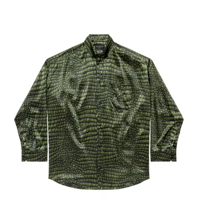BALENCIAGA SILK COCOON LONG-SLEEVE SHIRT