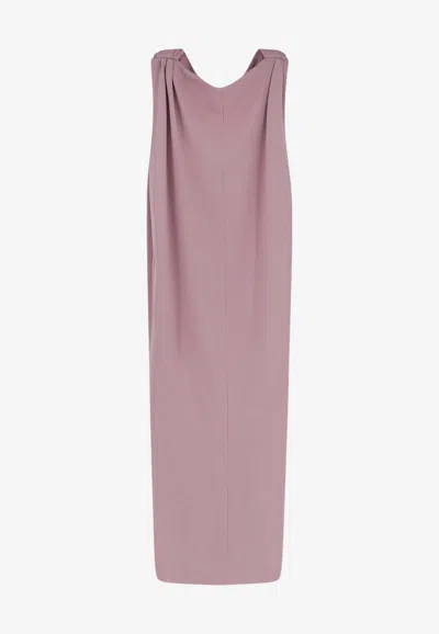 BALENCIAGA SILK CREPE SACK MIDI DRESS