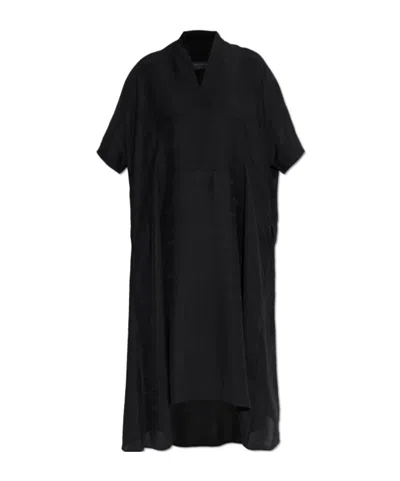 Balenciaga Silk Dress In Black