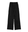 Balenciaga Stencil Logo-print Satin Trousers In Black