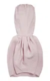 Balenciaga Silk Gazar Balloon Maxi Dress In Pink