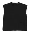 Balenciaga Sleeveless Silk Jacquard Top In Black