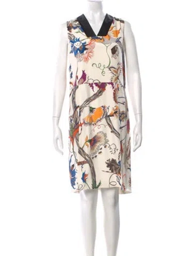 Pre-owned Balenciaga Silk Knee-length Dress In Neutral