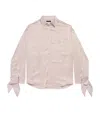 Balenciaga Silk Knotted-cuff Blouse In White