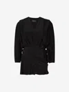 Balenciaga Silk Mini Dress In Black