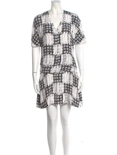 Pre-owned Balenciaga Silk Mini Dress In Black