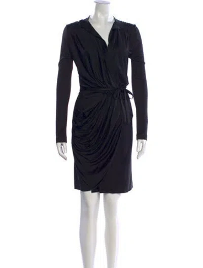 Pre-owned Balenciaga Silk Mini Dress In Black