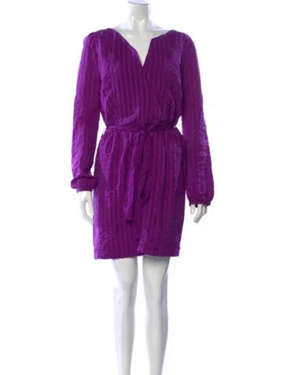 Pre-owned Balenciaga Silk Mini Dress In Purple
