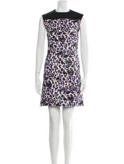 Pre-owned Balenciaga Silk Mini Dress In Purple