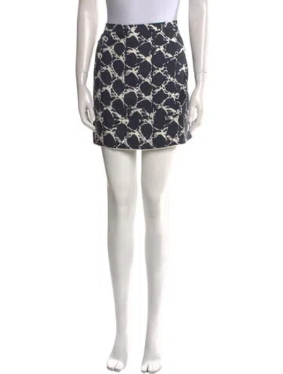 Pre-owned Balenciaga Silk Mini Skirt In Blue