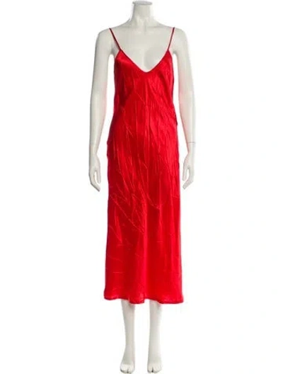 Pre-owned Balenciaga Silk Nightgown In Red