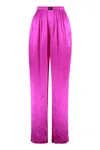 BALENCIAGA SILK PAJAMA PANTS IN FUCHSIA FOR WOMEN