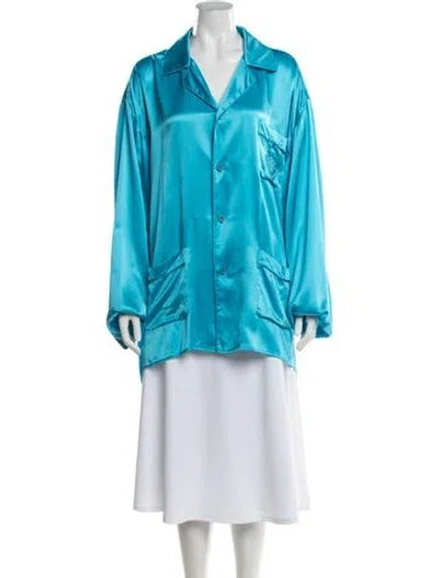 Pre-owned Balenciaga Silk Pajamas In Blue