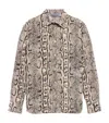 Balenciaga Silk Python Print Shirt In Animal Print