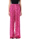 Balenciaga Silk Satin Pyjama Pants With Vibrant Pattern