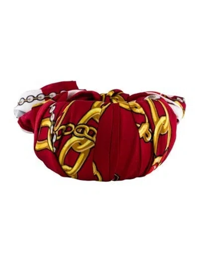 Pre-owned Balenciaga Silk Scarf Twill Cuff Bracelet, 6.75" In Multi