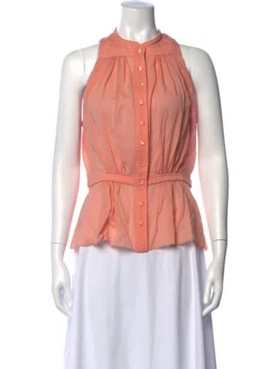Pre-owned Balenciaga Silk Sleeveless Blouse W/ Tags In Pink