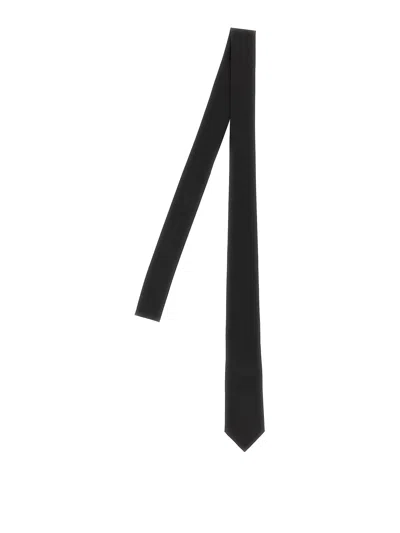 Balenciaga Silk Tie In Black
