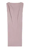 Balenciaga Silk-wool Crepe Midi Dress In Pink