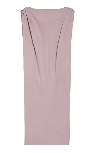 Balenciaga Dusty Pink Silk And Wool Crepe Midi Sack Dress
