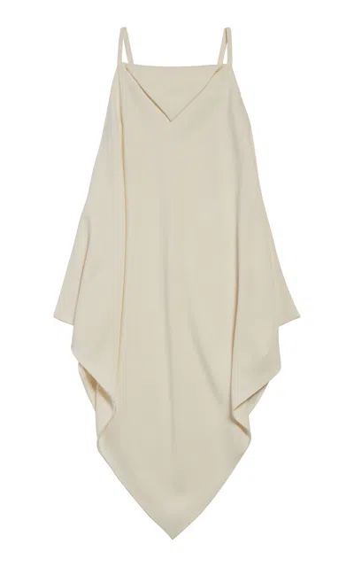 Balenciaga Silk-wool Crepe Scarf Top In White