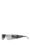 Balenciaga Silver Acetate Mono Rectangle Sunglasses