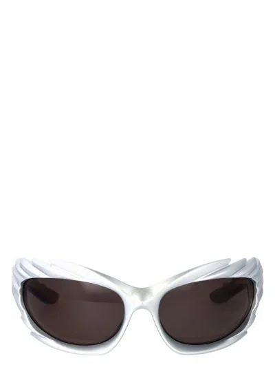 Balenciaga Silver Acetate Sunglasses