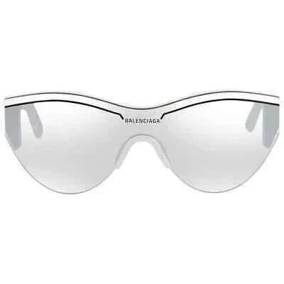 Pre-owned Balenciaga Silver Cat Eye Unisex Sunglasses Bb0004s 005 99 Bb0004s 005 99