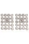 Balenciaga Silver Earrings With Sparkling Crystals In White