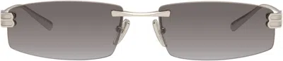 Balenciaga Silver Gossip Sunglasses In Gray