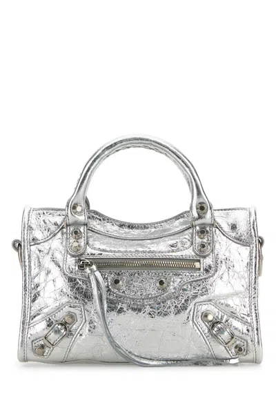 Balenciaga Silver Le City Mini Satchel Bag