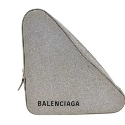 Pre-owned Balenciaga Silver Leather Clutch Bag ()