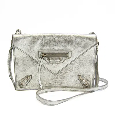 Pre-owned Balenciaga Silver Leather Shoulder Bag ()