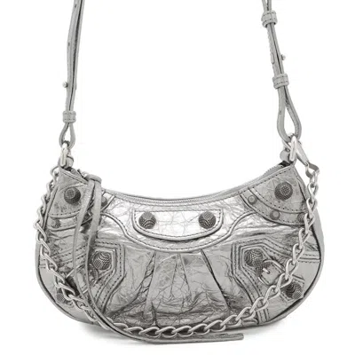 Pre-owned Balenciaga Silver Leather Shoulder Bag ()