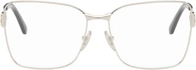 Balenciaga Silver Mercury Squared Metal Glasses In White