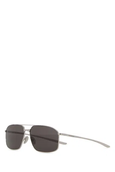 Balenciaga Silver Metal Monday Sunglasses In Brown