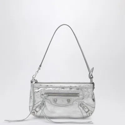 Balenciaga Silver Metallic Le City Shoulder Pouch