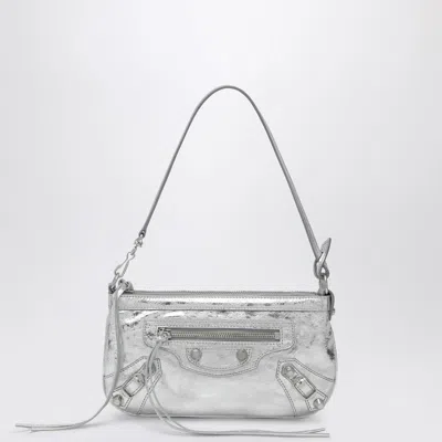 Balenciaga Silver Metallic Le City Shoulder Pouch