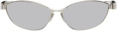 Balenciaga Silver Miami Sunglasses In 004 Silver