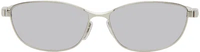 Balenciaga Silver Miami Sunglasses In Silver-silver-silver