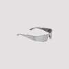 Balenciaga Silver Mono Rectangle Sunglasses In Gray