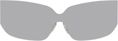 Balenciaga Silver Mono Square Sunglasses In Multi