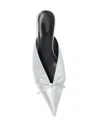 Balenciaga Silver Mule With 40mm Heel In Silver