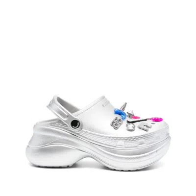 Balenciaga Silver Mules Women