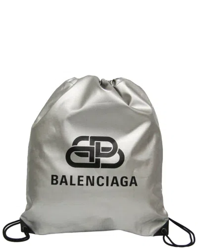 Pre-owned Balenciaga Silver Pvc Backpack (authentic Pre-loved)