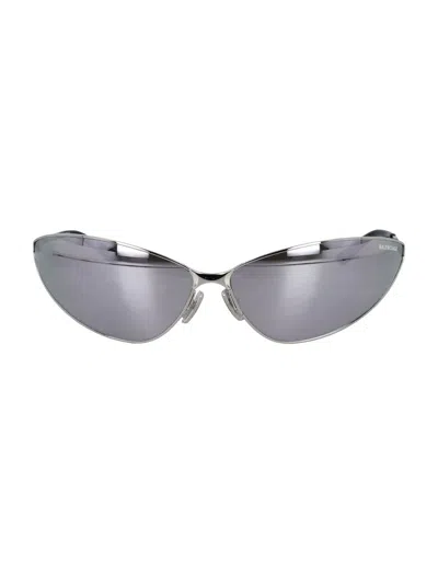 Balenciaga Silver Razor Cat Eye Sunglasses