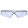 Balenciaga Grey Ski Rectangular-frame Sunglasses In Grey / Silver
