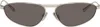 Balenciaga Silver Tag 3.0 Oval Metal Sunglasses In 002 Silver