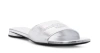 Balenciaga Silver-tone Metallic Leather Slip-ons